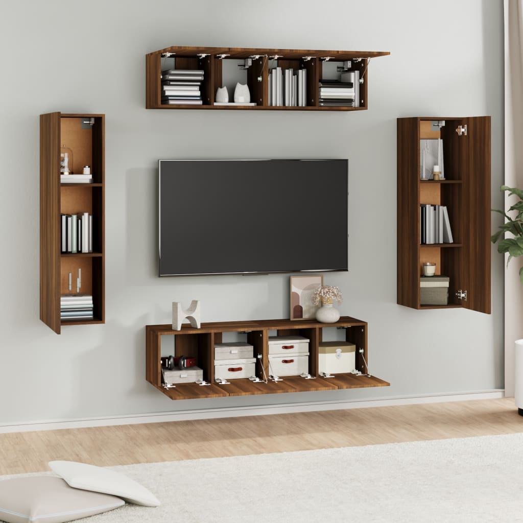 Ensemble de meubles TV 4 pièces en bois