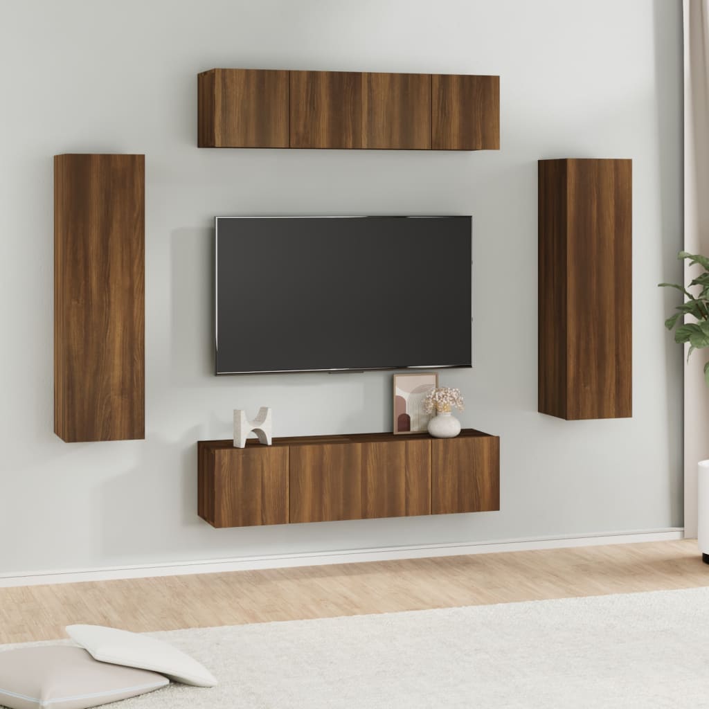 Ensemble de meubles TV 4 pièces en bois