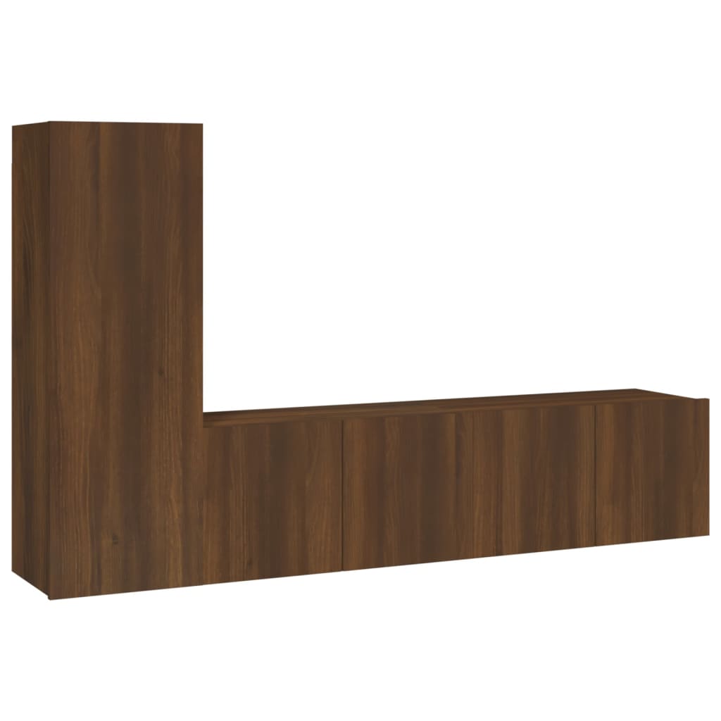 Ensemble meuble TV 3 pièces en bois couleur chêne