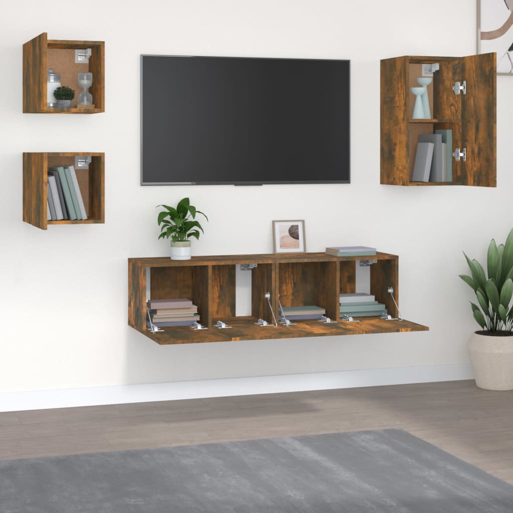 Ensemble de meubles TV 5 pièces en bois