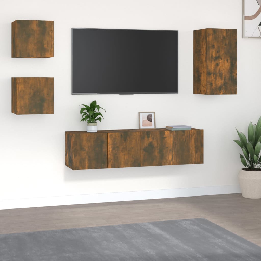 Ensemble de meubles TV 5 pièces en bois