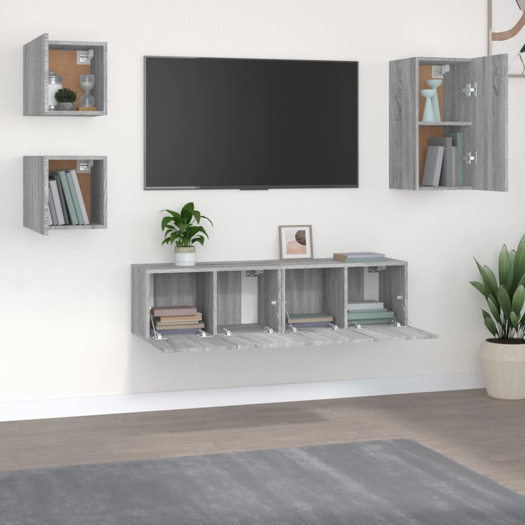 Ensemble de meubles TV 5 pièces en bois