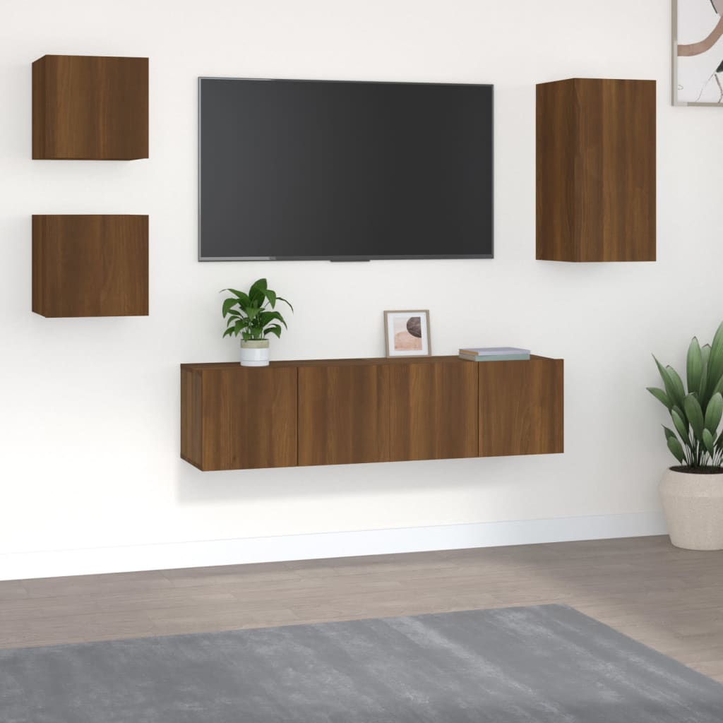 Ensemble de meubles TV 5 pièces en bois