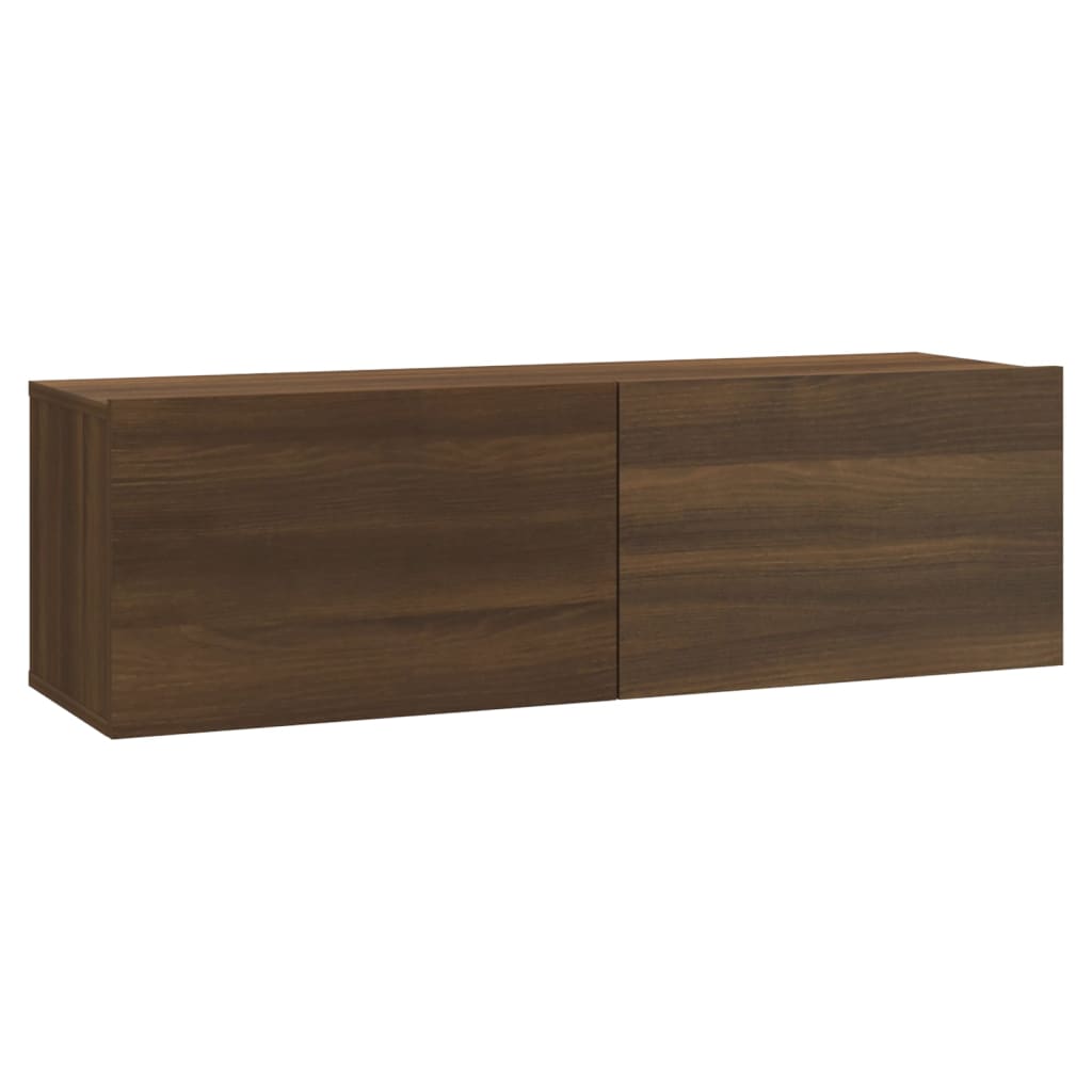 Ensemble de meubles muraux TV en bois de couleur chêne