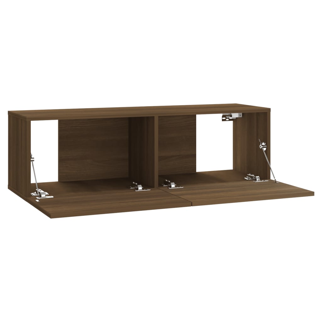 Ensemble de meubles muraux TV en bois de couleur chêne