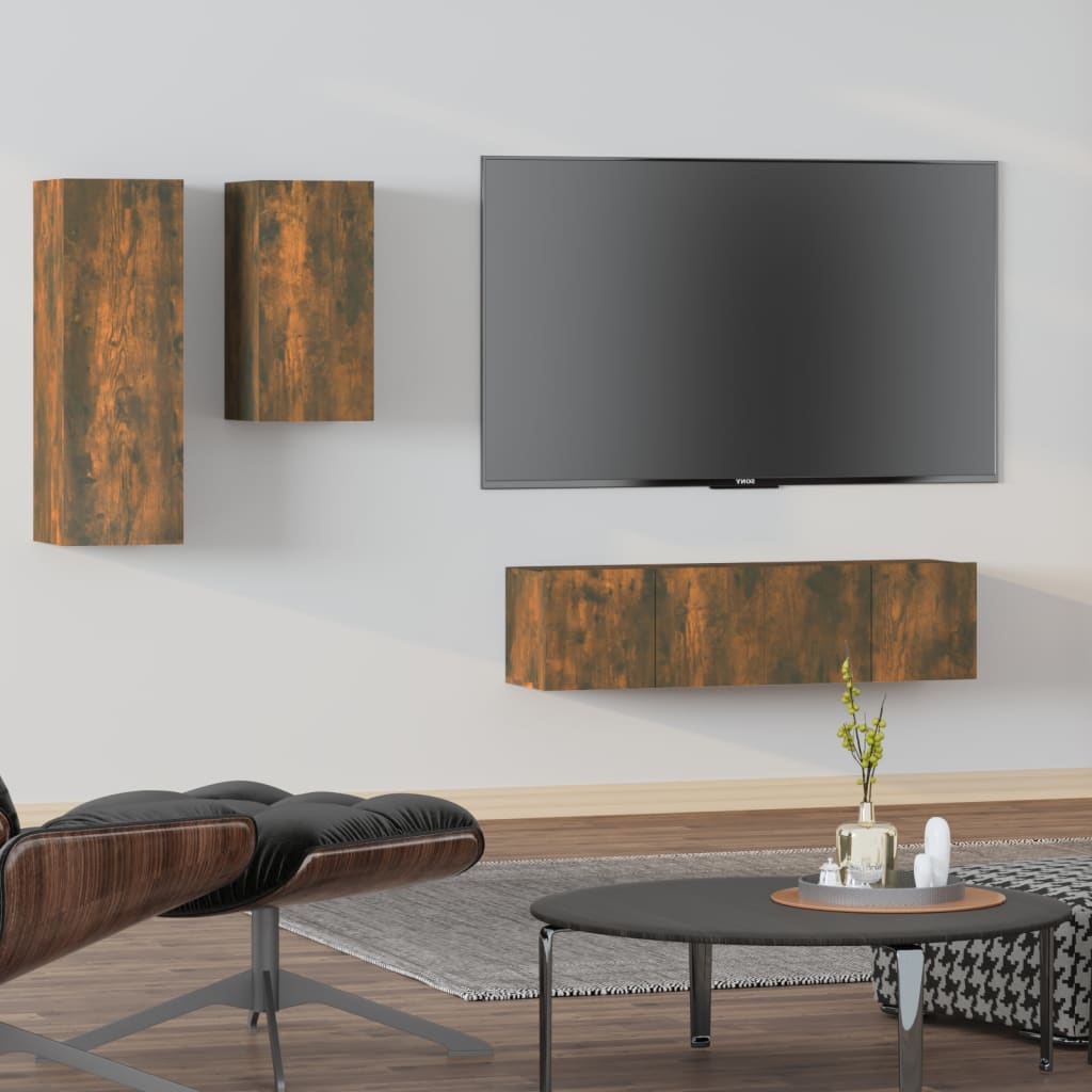 Ensemble de meubles TV 4 pièces en bois