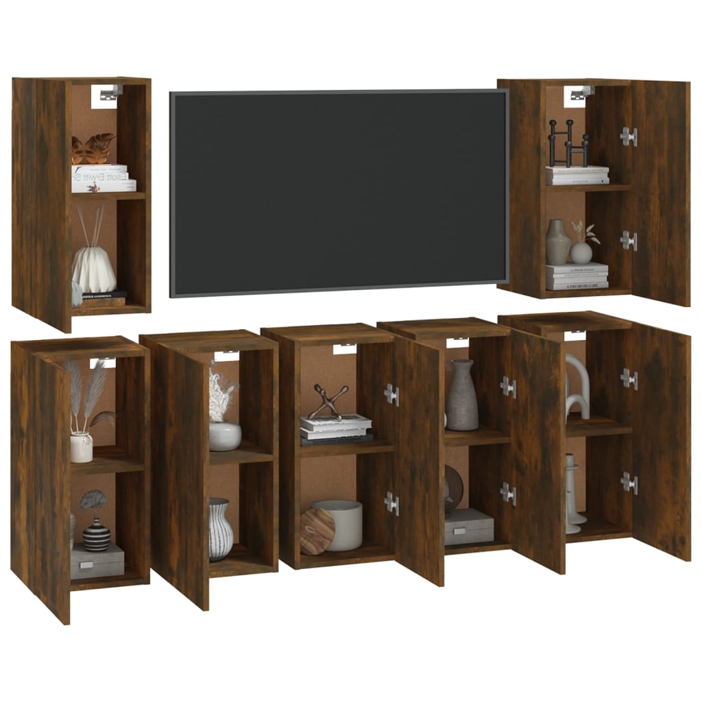 Meuble TV 7 pcs 30,5x30x60 cm bois d'ingénierie