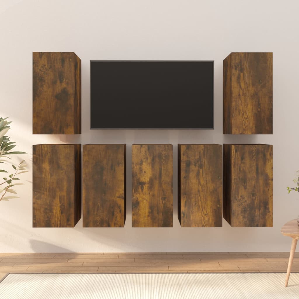 Meuble TV 7 pcs 30,5x30x60 cm bois d'ingénierie