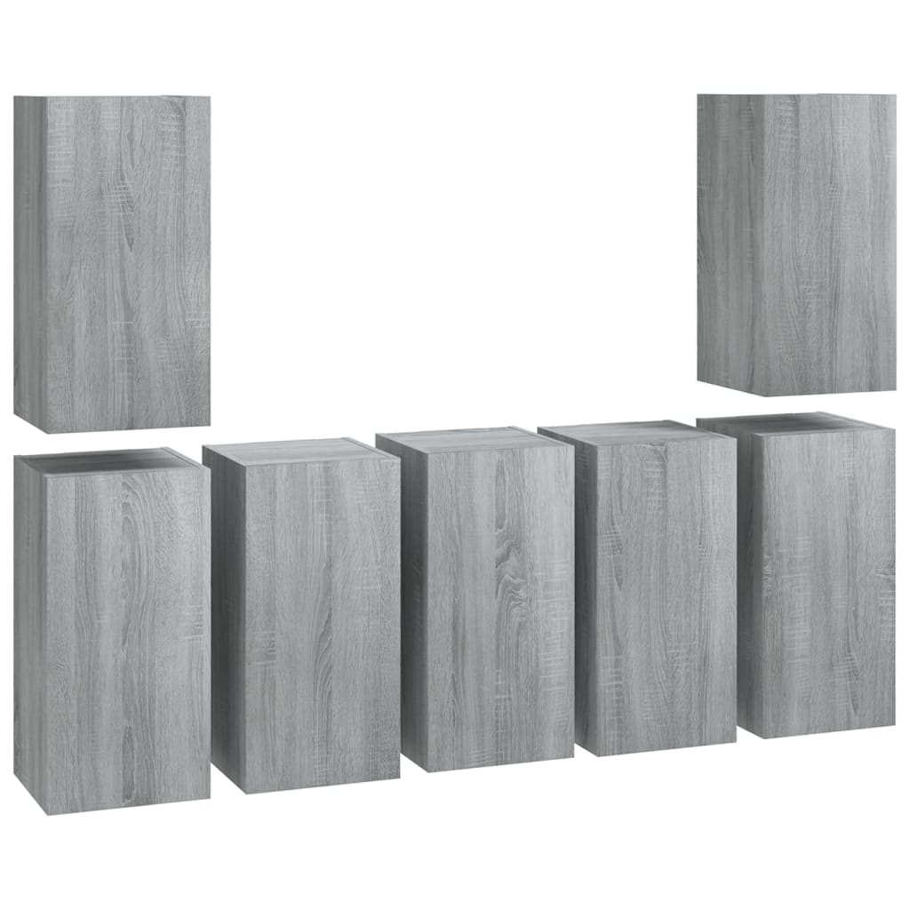 Meuble TV 7 pcs 30,5x30x60 cm bois d'ingénierie