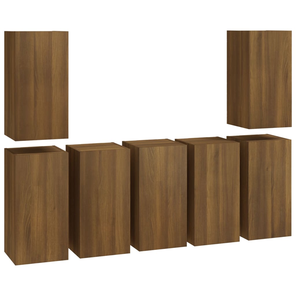 Meuble TV 7 pcs 30,5x30x60 cm bois d'ingénierie