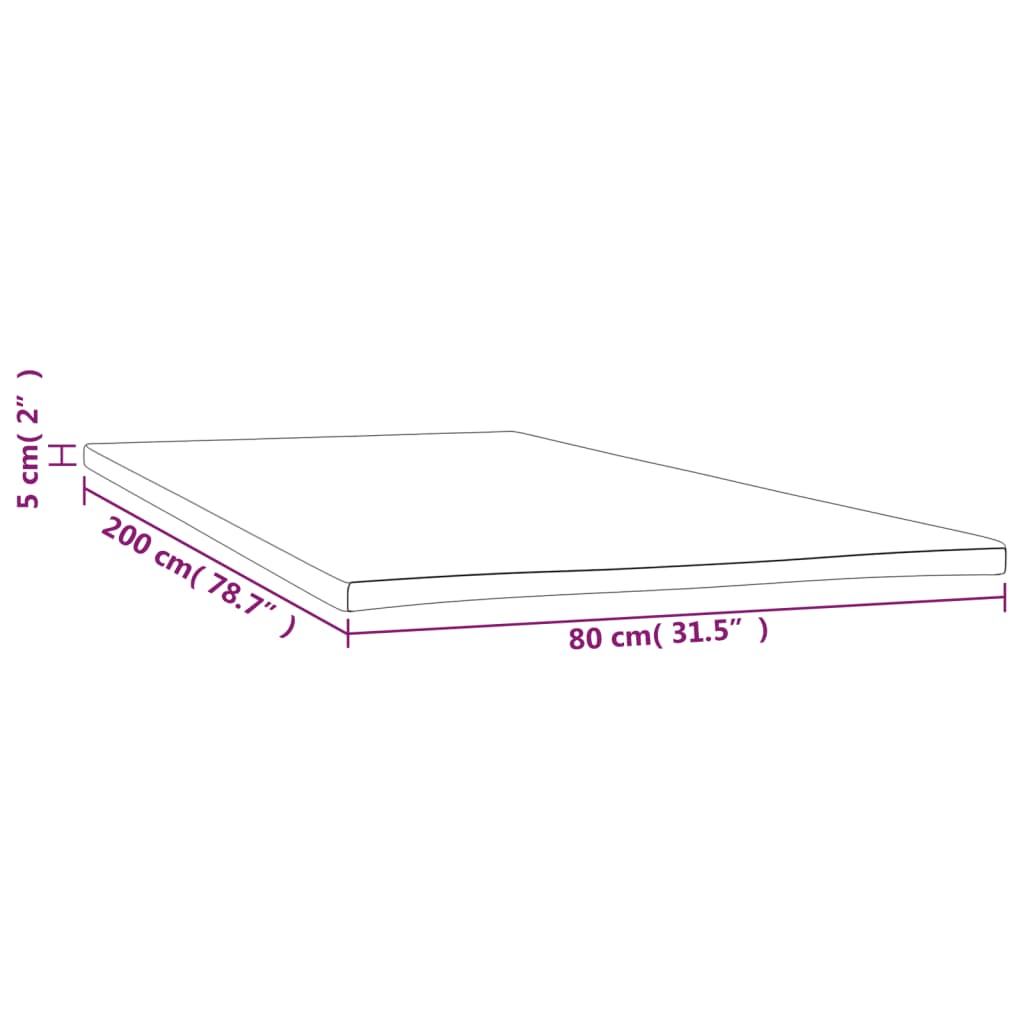 Surmatelas 120x200x5 cm