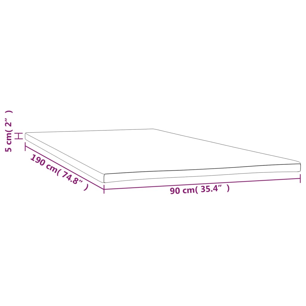 Surmatelas 120x200x5 cm