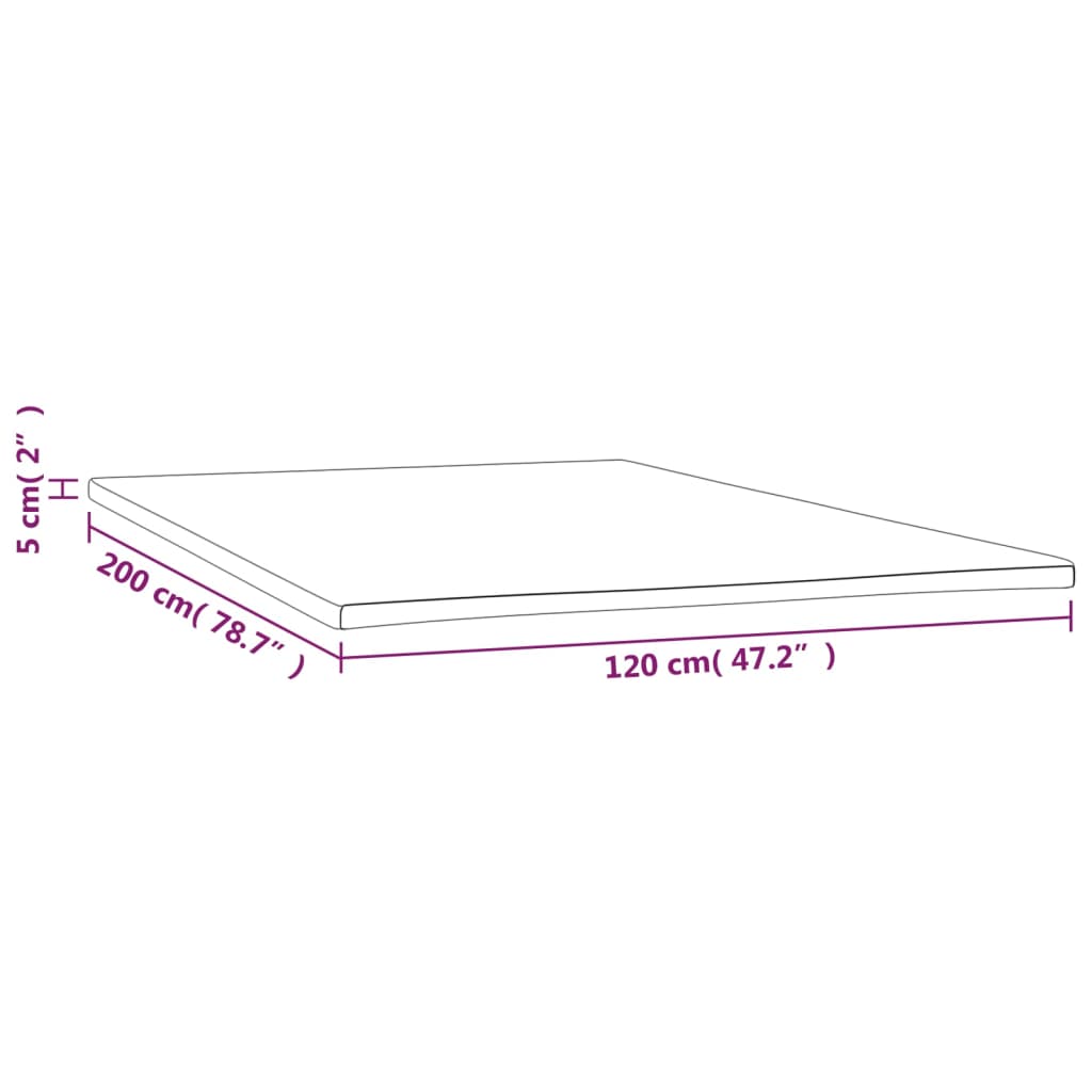 Surmatelas 120x200x5 cm