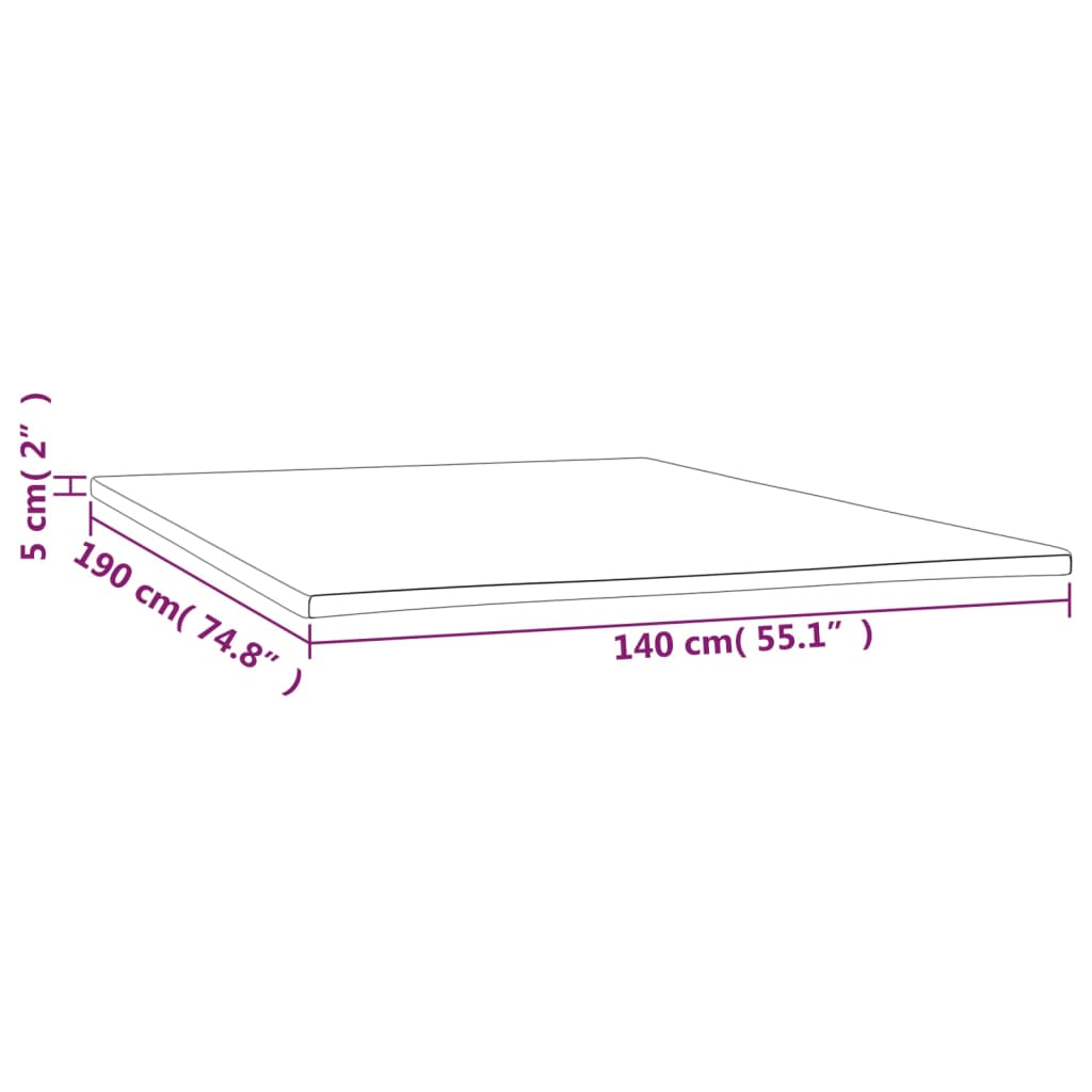 Surmatelas 120x200x5 cm