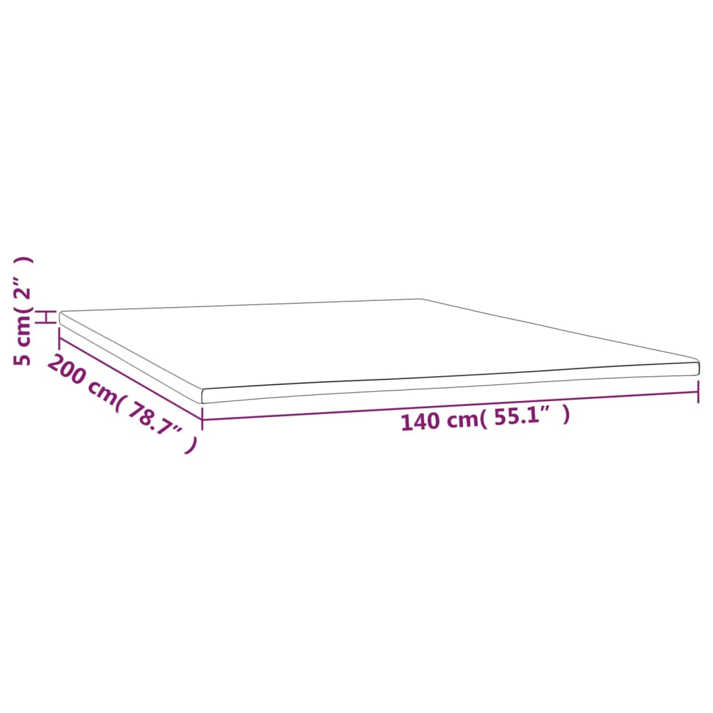 Surmatelas 120x200x5 cm