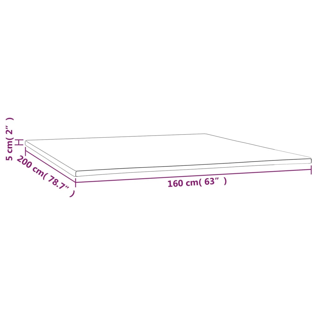 Surmatelas 120x200x5 cm