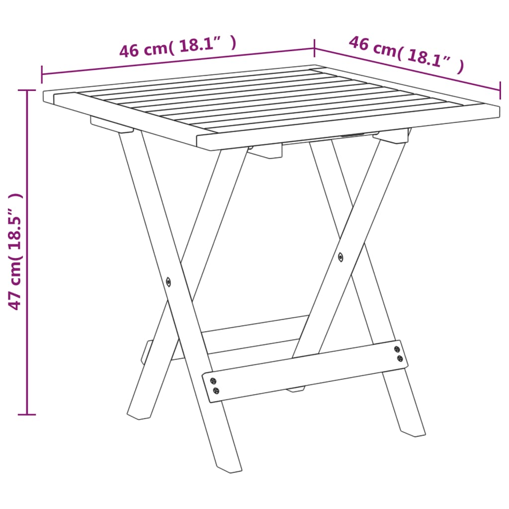 Terrasstoelen met voetensteun en tafel massief acaciahout