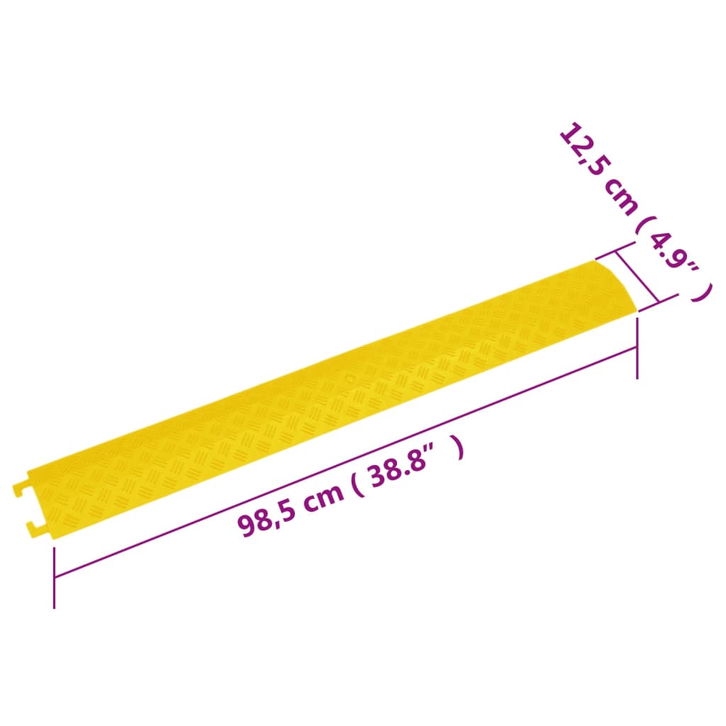 Kabelbeschermers drempel 4 st 98,5 cm geel