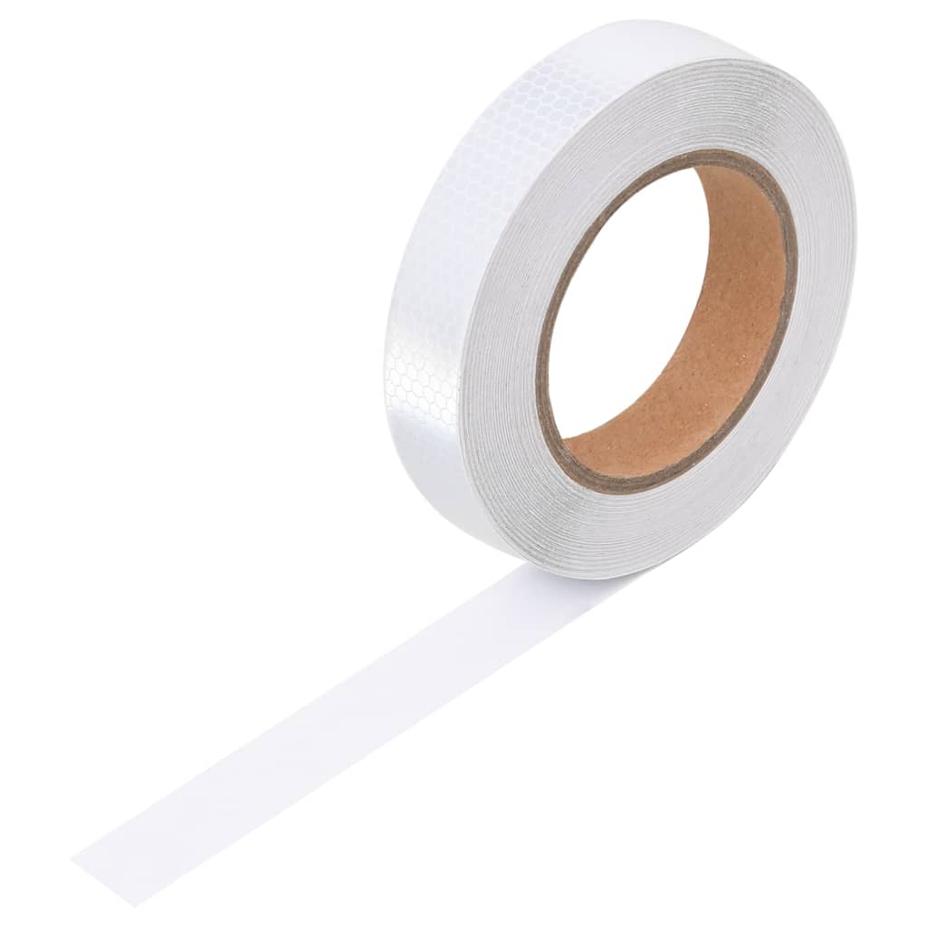 Reflecterende tape 5 cm x 50 m PVC wit