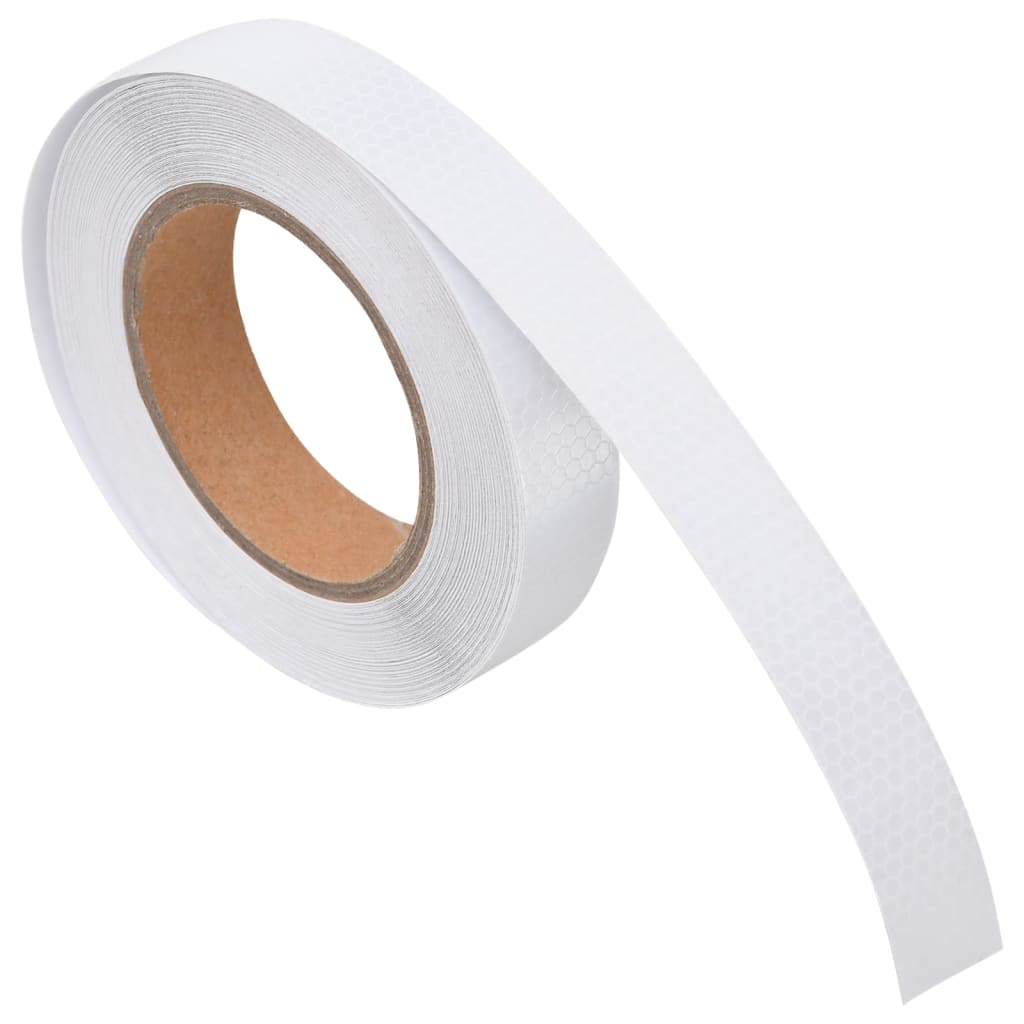 Reflecterende tape 5 cm x 50 m PVC wit