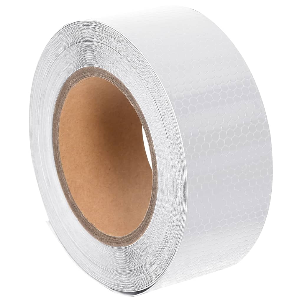 Reflecterende tape 5 cm x 50 m PVC wit