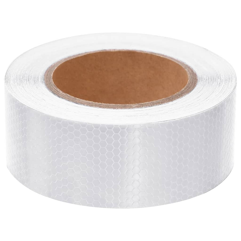 Reflecterende tape 5 cm x 50 m PVC wit