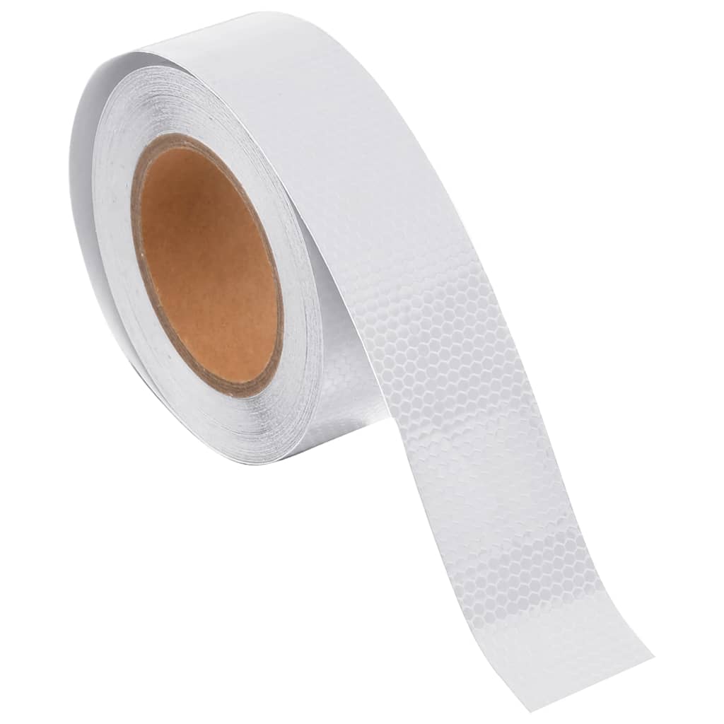 Reflecterende tape 5 cm x 50 m PVC wit