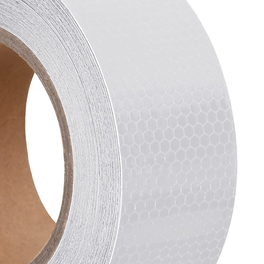 Reflecterende tape 5 cm x 50 m PVC wit