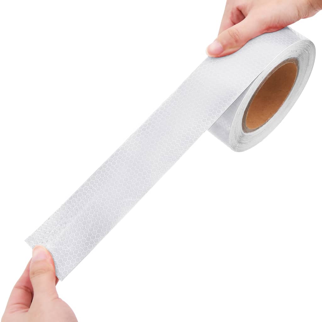 Reflecterende tape 5 cm x 50 m PVC wit