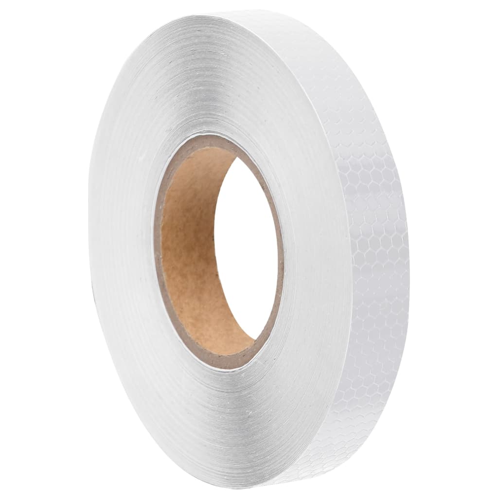 Reflecterende tape 5 cm x 50 m PVC wit