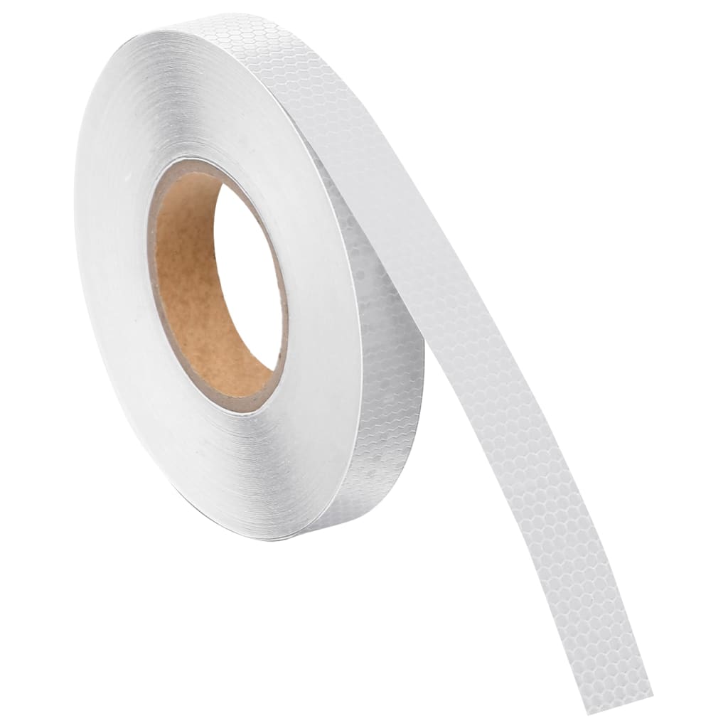 Reflecterende tape 5 cm x 50 m PVC wit