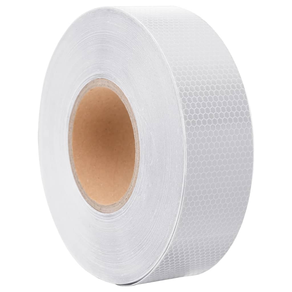 Reflecterende tape 5 cm x 50 m PVC wit