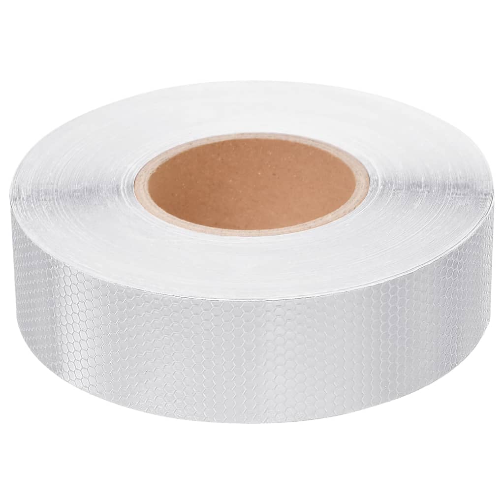 Reflecterende tape 5 cm x 50 m PVC wit