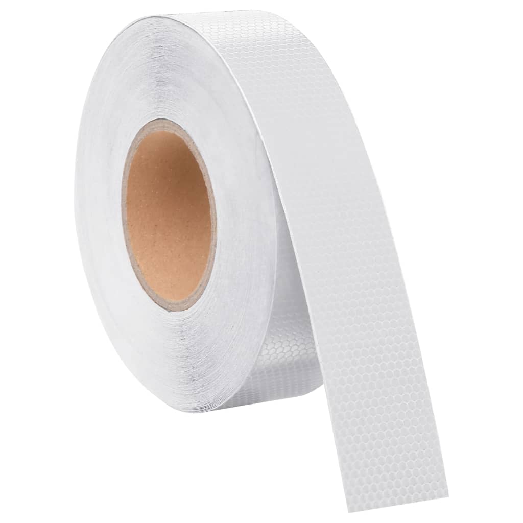 Reflecterende tape 5 cm x 50 m PVC wit