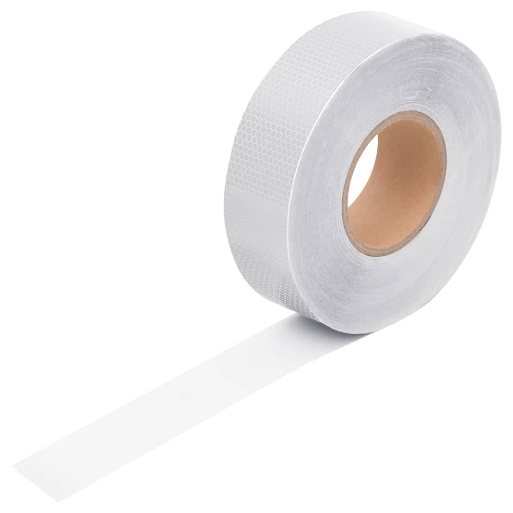 Reflecterende tape 5 cm x 50 m PVC wit