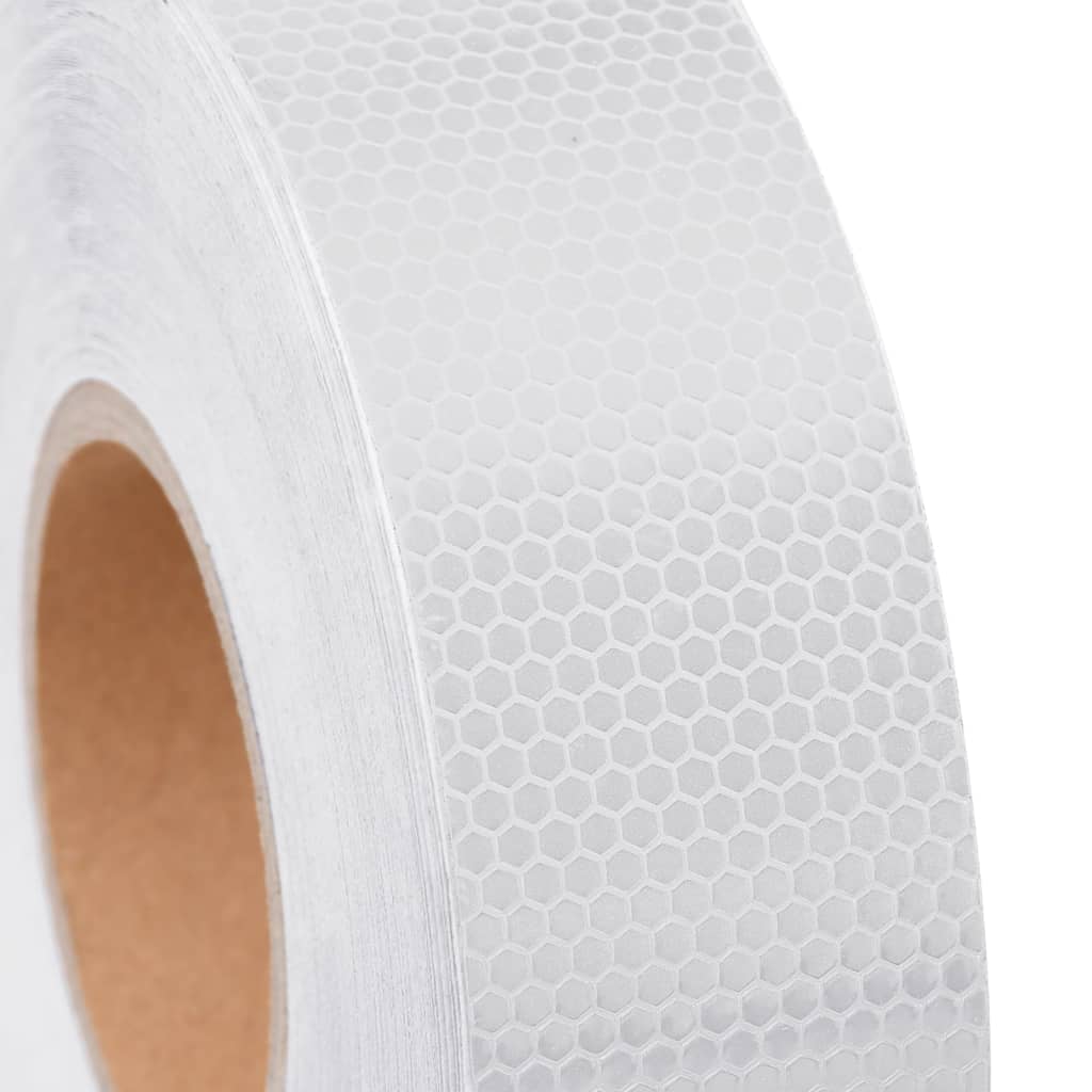 Reflecterende tape 5 cm x 50 m PVC wit