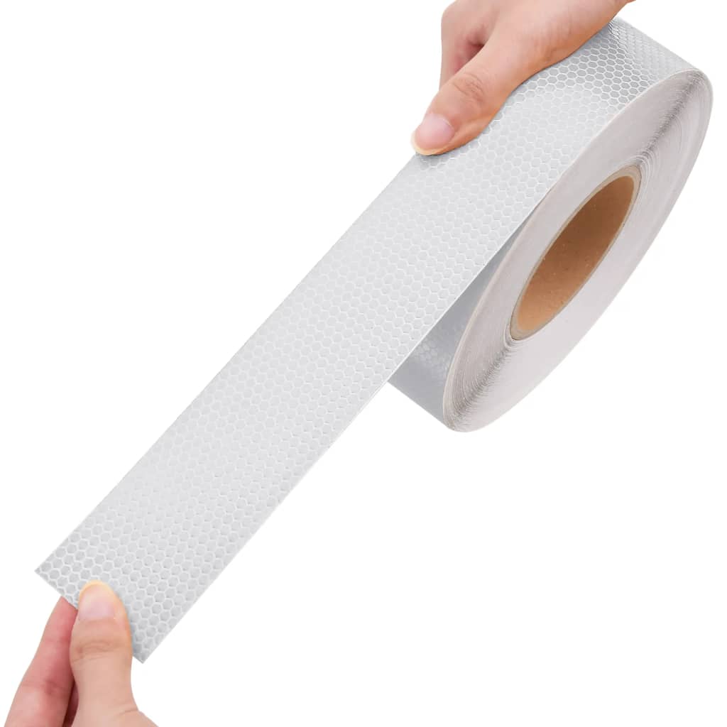 Reflecterende tape 5 cm x 50 m PVC wit