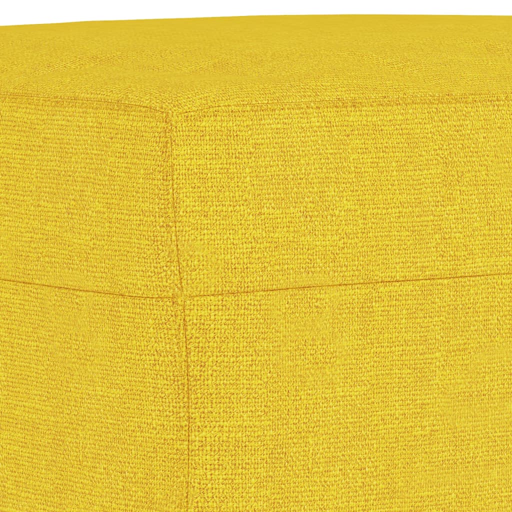 Repose-pieds 70x55x41 cm tissu jaune clair