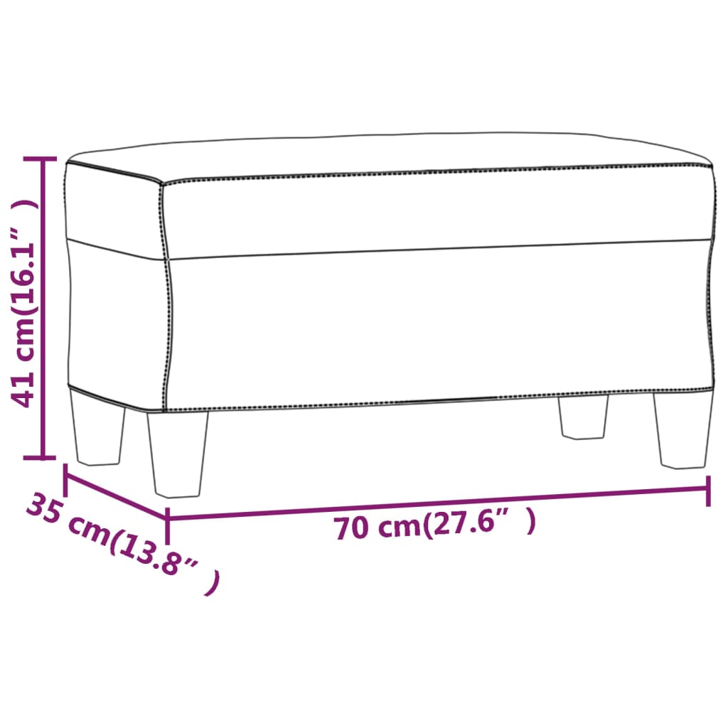 Banc 100x35x41 cm cuir artificiel