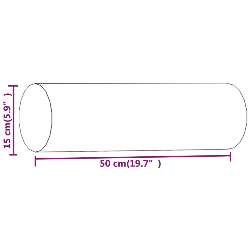 Sierkussens 2 st 15x50 cm stof crèmekleurig