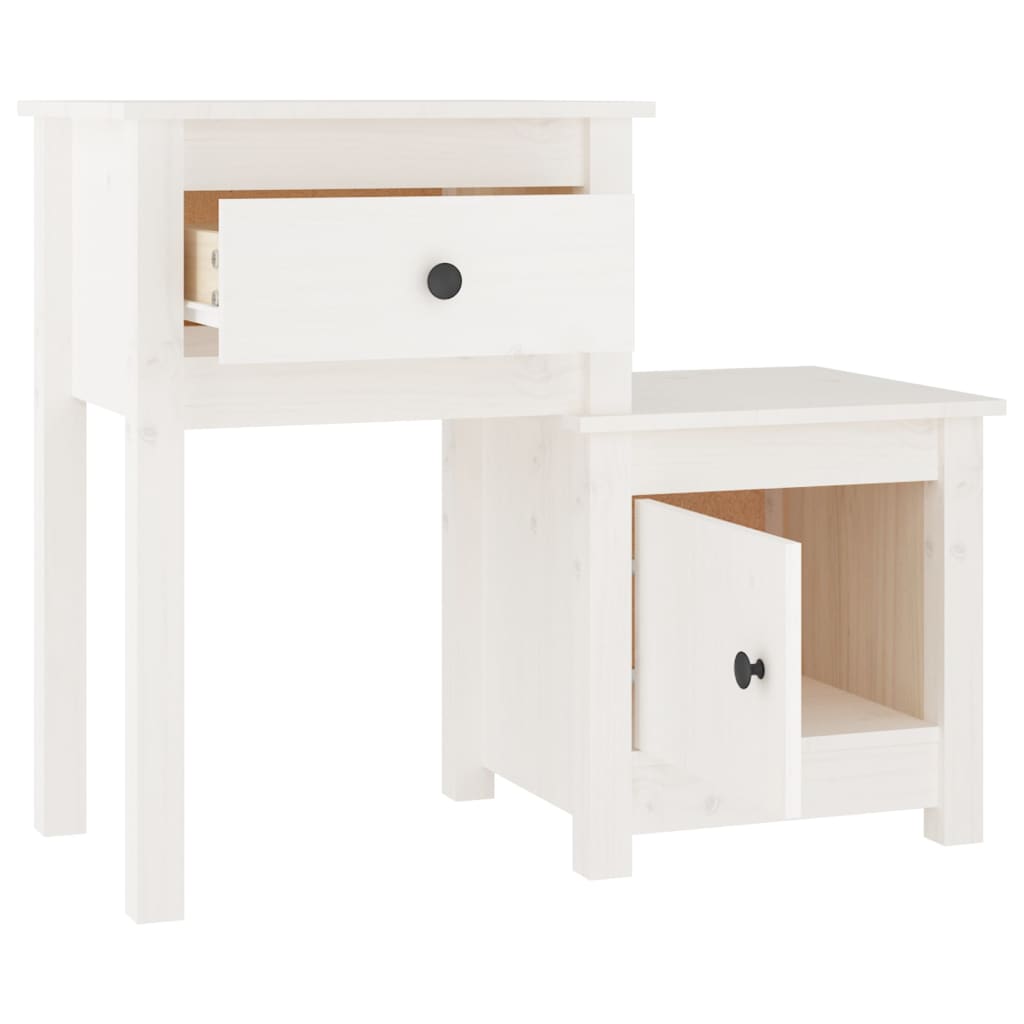 Table de chevet 79,5x38x65,5 cm en bois de pin massif