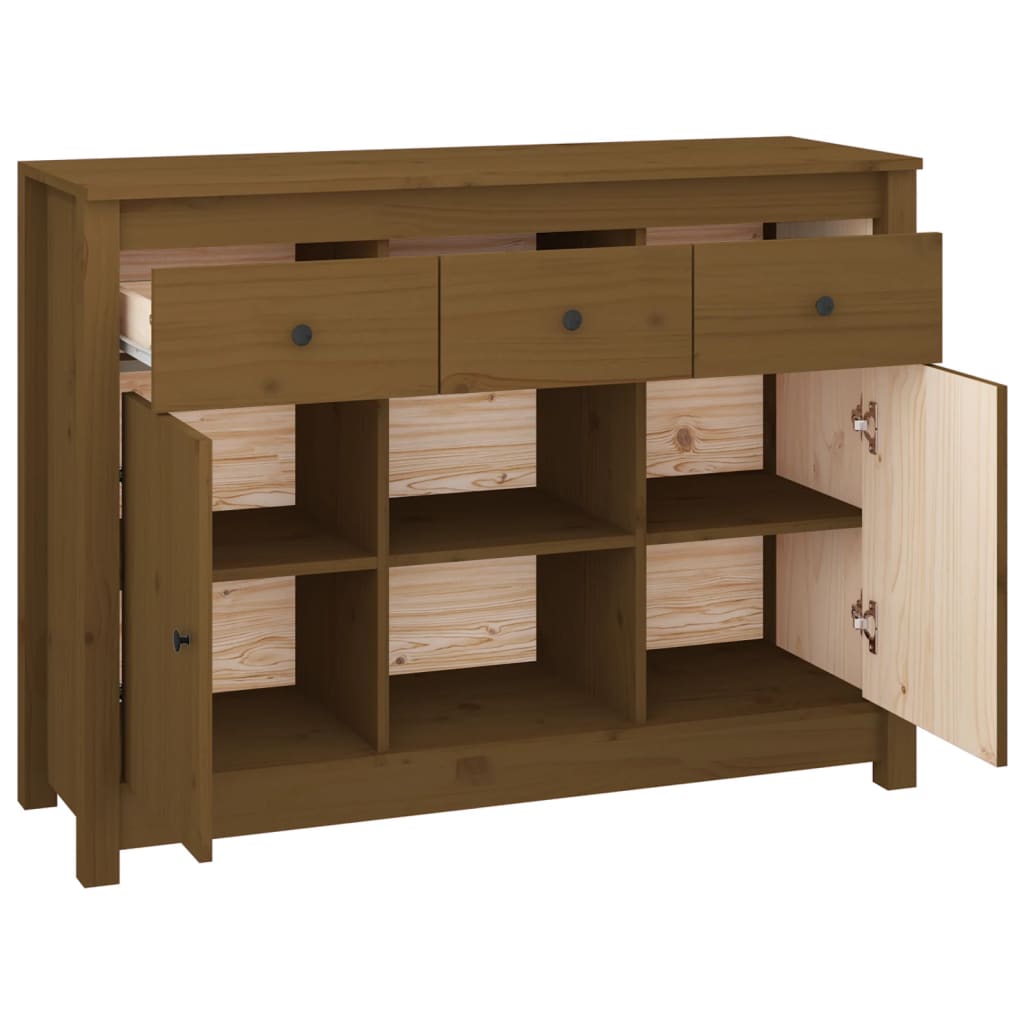 Buffet 100x35x74,5 cm en bois de pin massif