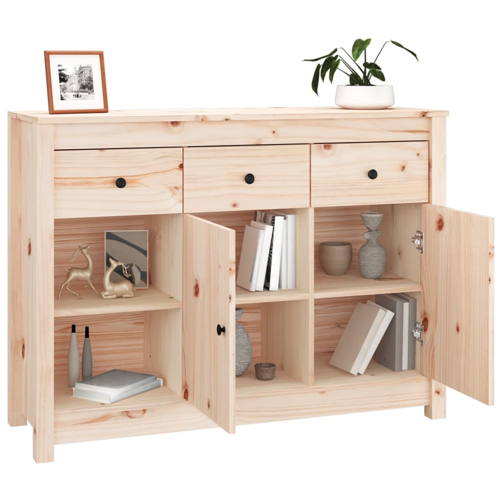 Buffet 100x35x74 cm en bois de pin massif