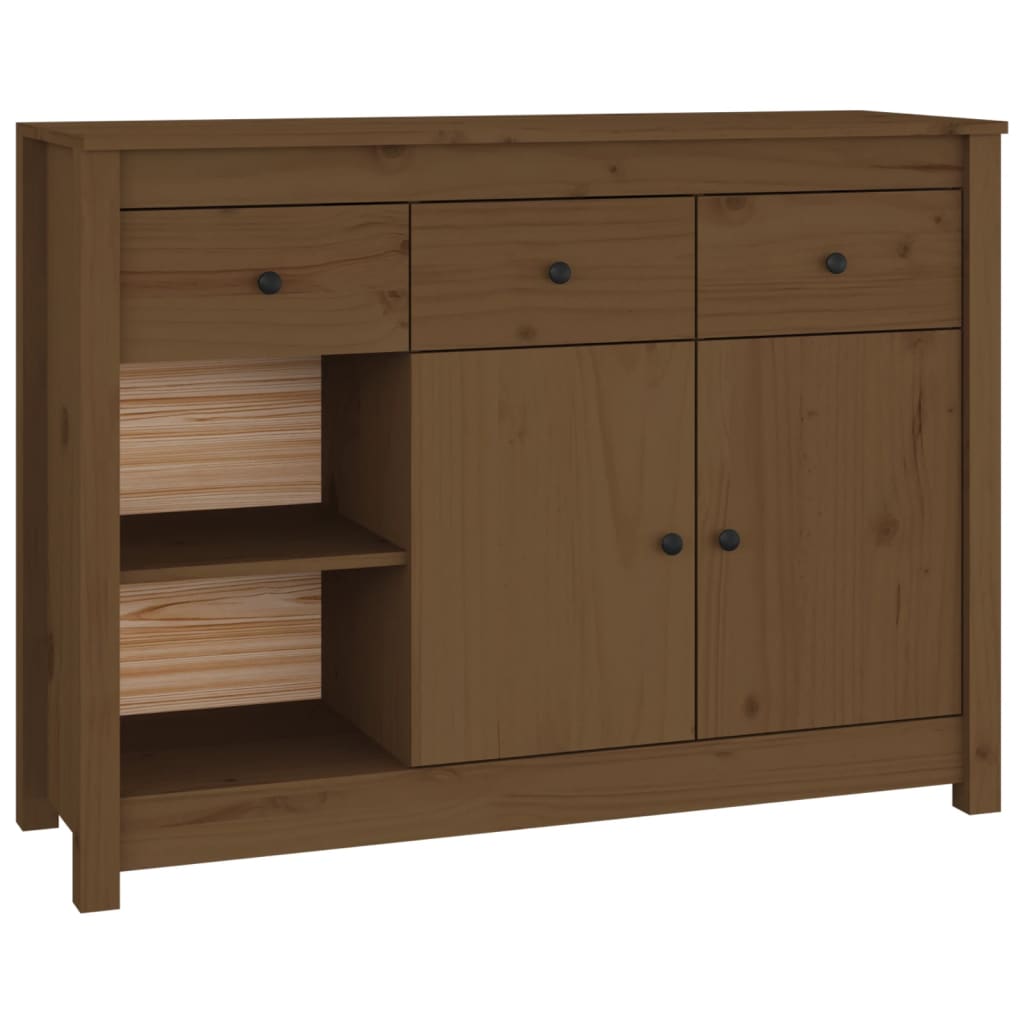 Buffet 100x35x74 cm en bois de pin massif