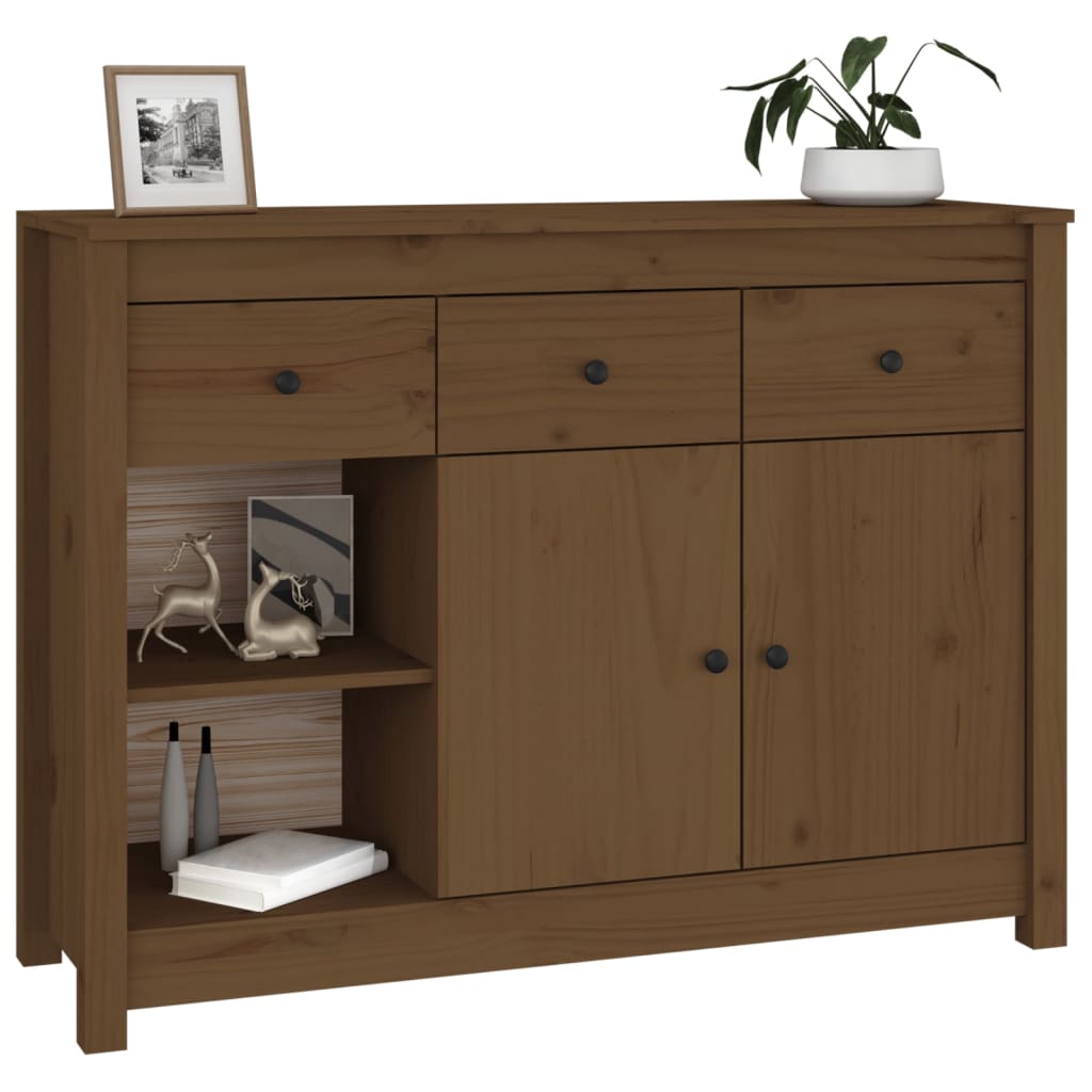 Dressoir 100x35x74 cm massief grenenhout