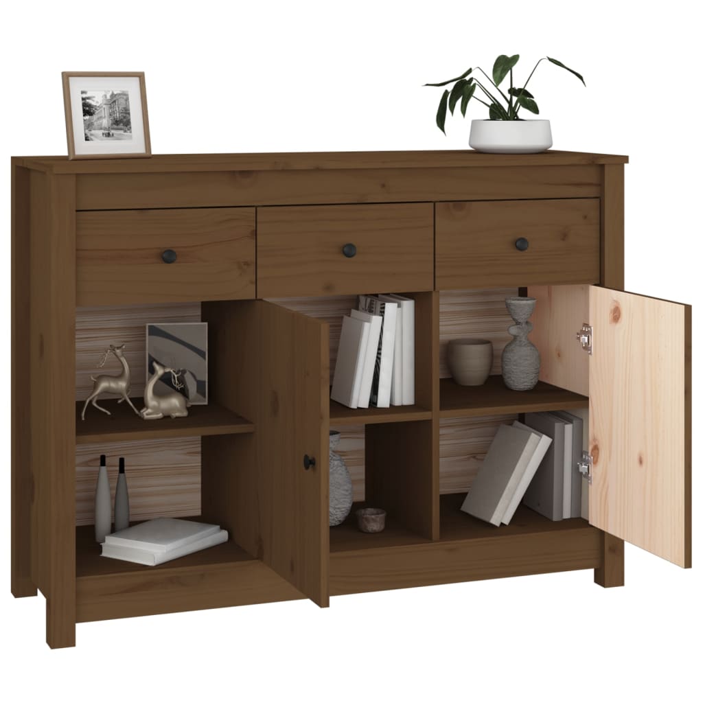 Buffet 100x35x74 cm en bois de pin massif