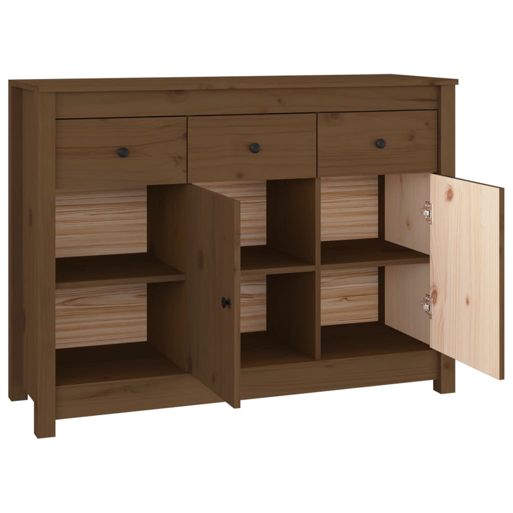 Buffet 100x35x74 cm en bois de pin massif