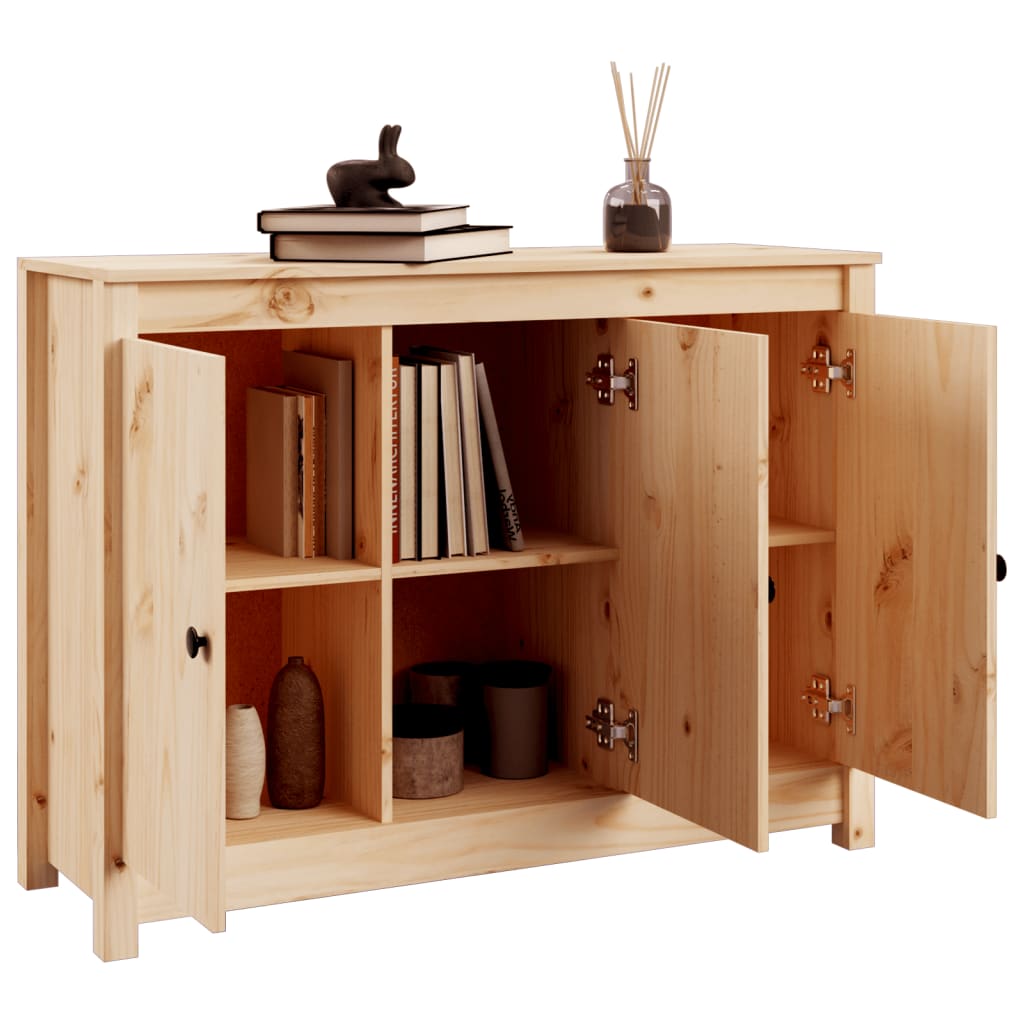 Buffet 100x35x74 cm en bois de pin massif