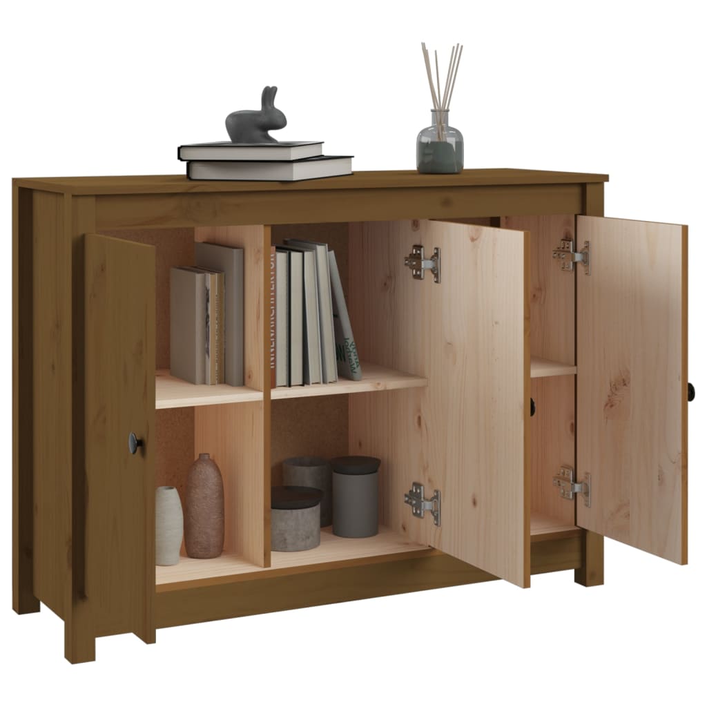 Buffet 100x35x74 cm en bois de pin massif