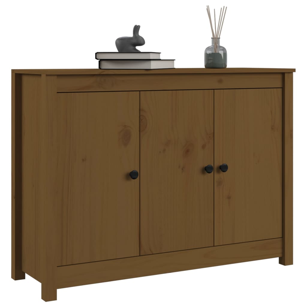 Buffet 100x35x74 cm en bois de pin massif